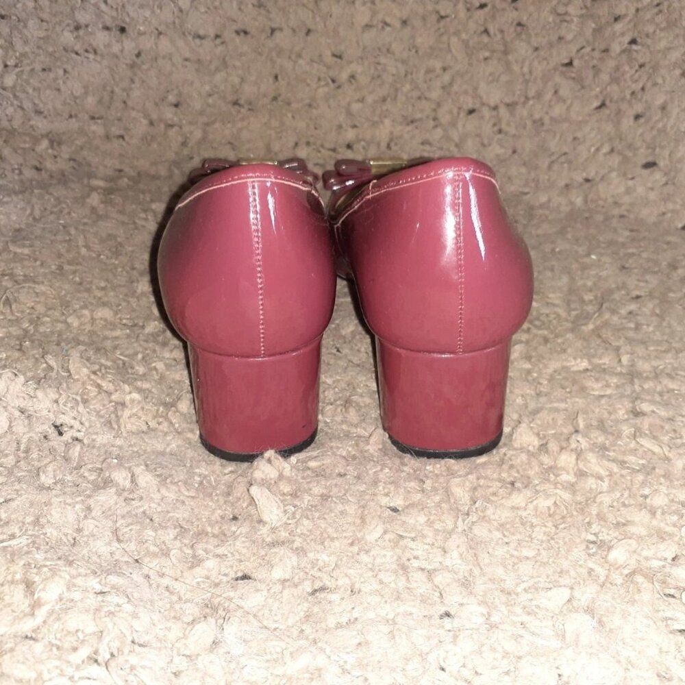 MICHAEL KORS-Caroline-Mulberry Patent Leather Pumps-Mid-Heel-Sz 6.5-Excellent - Picture 5 of 7